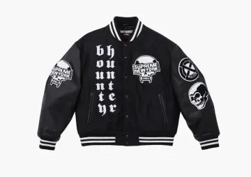 Supreme x Bounty Hunter Varsity Jacket Black