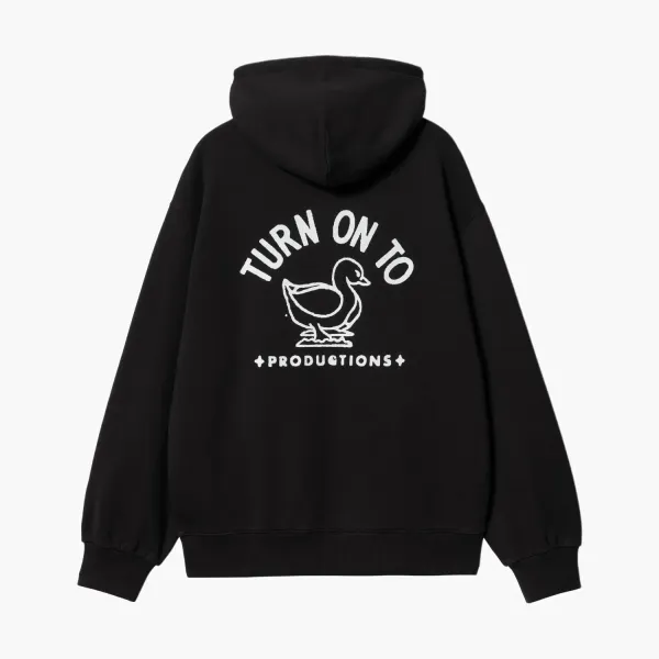 Carhartt WIP Stamp Turn On To Hoodie Black