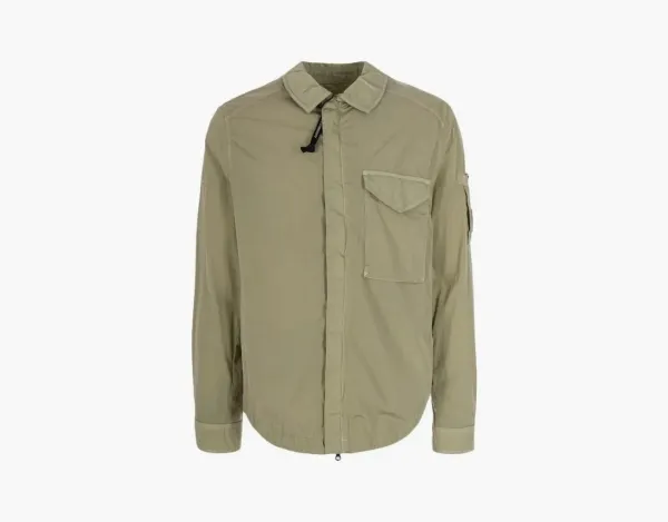 C.P. Company Flap-Pocket Overshirt Bronze Green