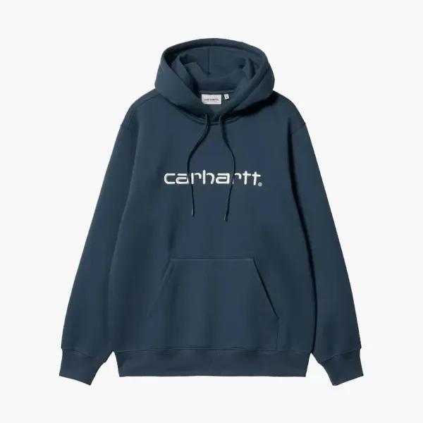 Carhartt WIP Script Logo Hoodie Blue