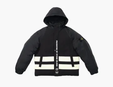 Supreme x Stone Island Reversible Down Puffer Jacket Black