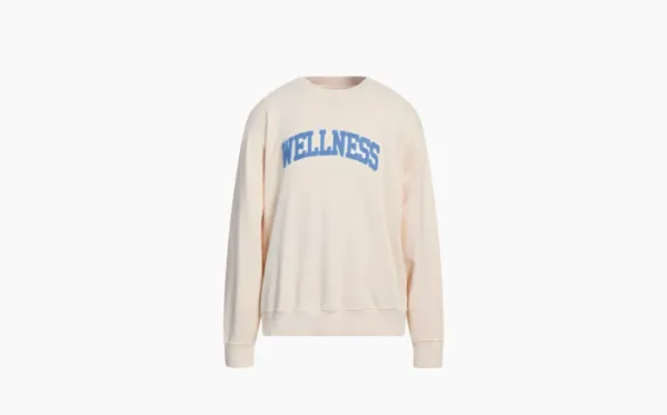 Sporty & Rich wellness-appliqu Cotton Sweatshirt Light Beige