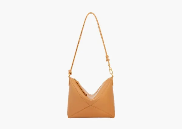 Loewe Puzzle Fold Pouch Shiny Nappa Calfskin Warm Desert 