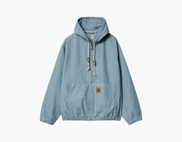 Carhartt WIP Menard Hooded Denim Jacket Light Blue