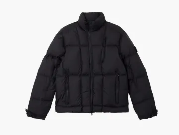 Stone Island Lightweight Stand Collar Down Jacket Black