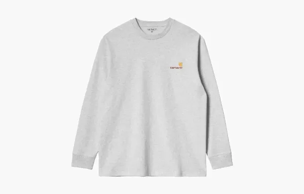 Carhartt WIP Script Logo Long Sleeve Grey