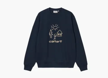 Carhartt WIP Masterpiece Sweatshirt Air Force Blue/Dusty Brown