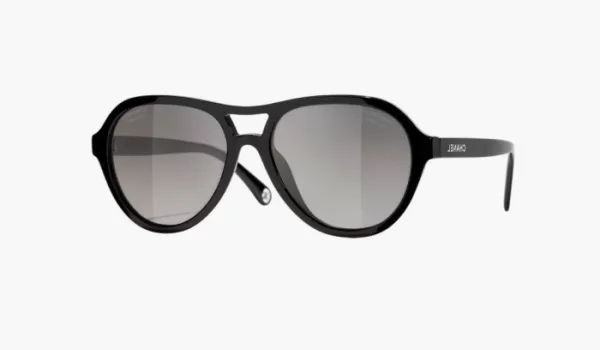 Chanel Pilot Sunglasses Acetate Black