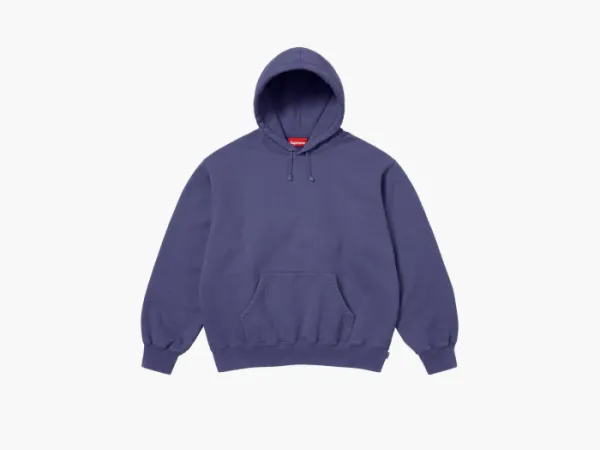 Supreme Frayed Hooded Sweatshirt Washed Navy