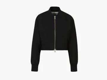 Ami Paris Zipped Bomber Jacket Black
