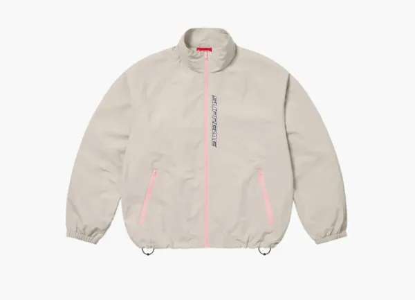 Supreme Contrast Zip Track Jacket Tan