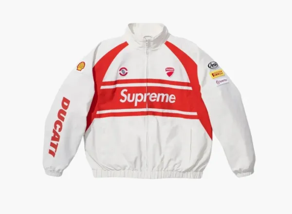 Supreme x Ducati Track Jacket Light Grey