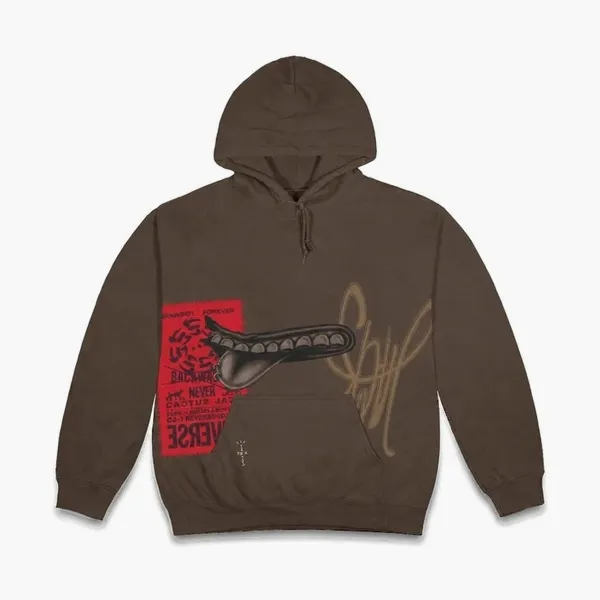 Travis Scott Cactus Jack Signature Patch Hoodie Brown