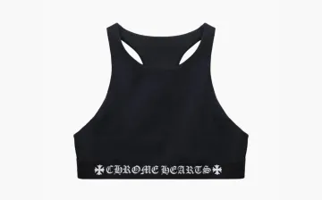  Chrome Hearts Black Embroidered Band Sports Bra Black