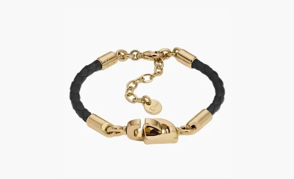 Dior Cow Leather Metal Bracelets WMNS Black/Gold