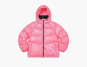 Supreme Hooded Down Jacket Pink