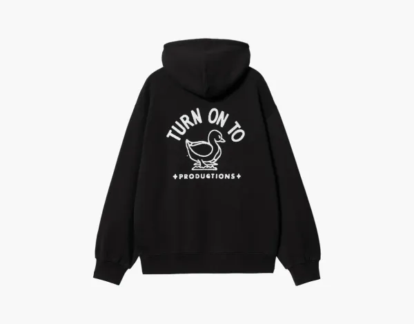 Carhartt WIP Stamp Turn On To Hoodie Black
