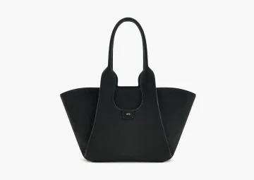 JW PEI Cara Faux Suede Tote Bag Black
