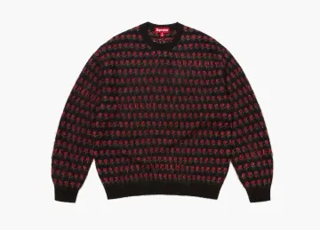Supreme Flowers Metallic Sweater Black