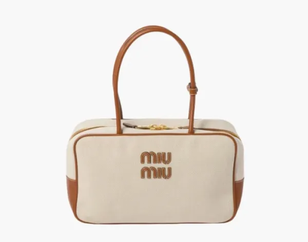 Miu Miu Canvas bag Beige/Brandy