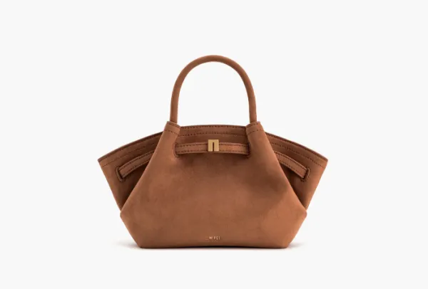 JW PEI Hana Mini Faux Suede Tote Bag Brown