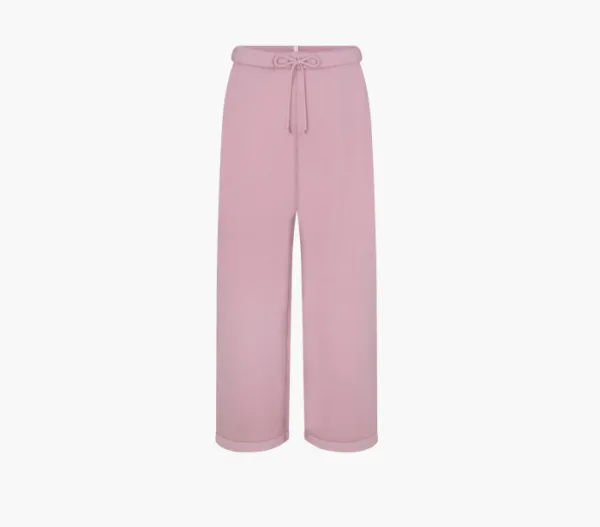 Skims Cotton Fleece Straight Leg Pant Dusk