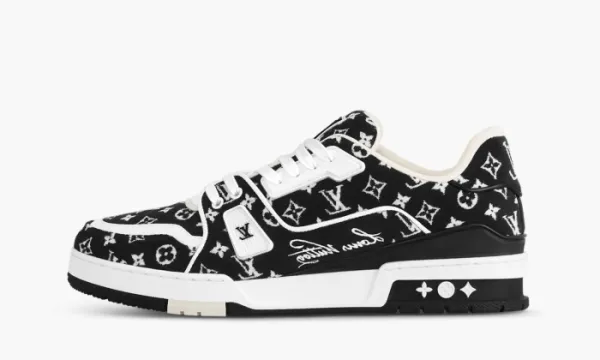 Louis Vuitton Trainer Black Monogram Textile