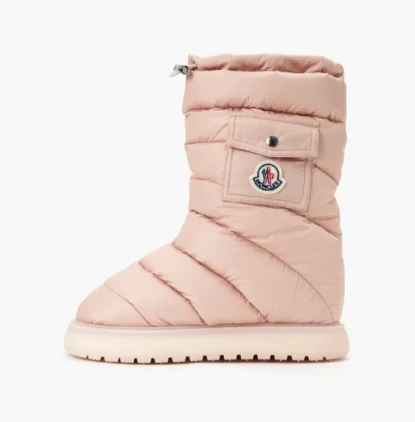 Moncler Pink Logo Puff Snow Boots WMNS Pink