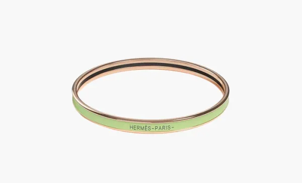 Hermès Enamel Bangles Unisex Green