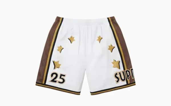 Supreme SS25 Basketball Shorts White