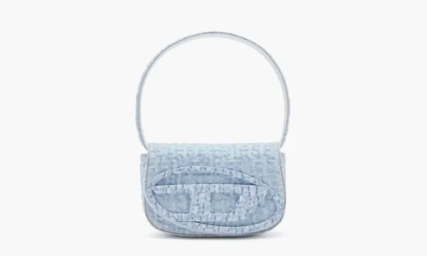 Diesel 1DR Shoulder Bag Monogram Denim Light Blue