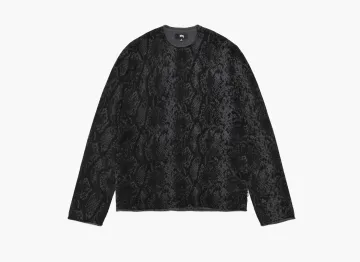 Stussy Python Fine Wool Sweater Charcoal