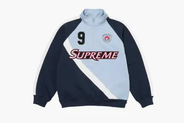Supreme Equipé Half Zip Sweatshirt Light Blue