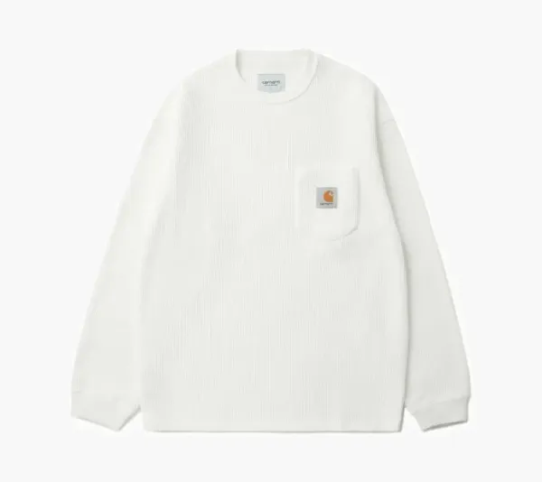 Carhartt WIP Pocket Long-Sleeve T-Shirt White
