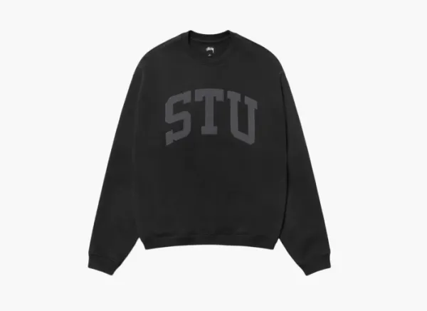 Stussy Stu Relaxed Crew Black