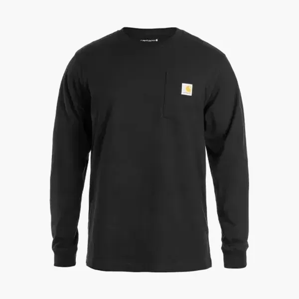 Carhartt Pocket Long-Sleeve T-Shirt Black