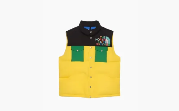 Gucci x The North Face Down Vest Yellow/Black/Green