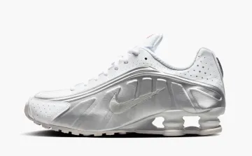Nike Shox R4 White Metallic Silver