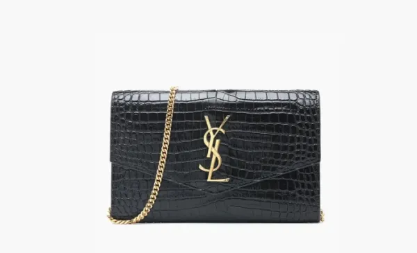 Saint Laurent BLACK Wallet with chain Black