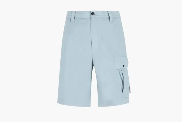 Stone Island Stretch Loose Cargo Shorts Light Blue
