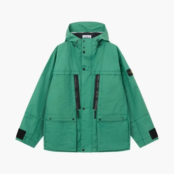 Stone Island Metal Lamina Ripstop Heat Reactive Hooded Jacket Malachite