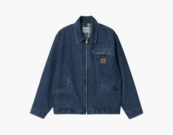 Carhartt WIP Stone Washed Rider Denim Jacket Blue