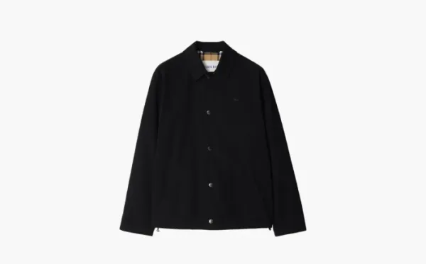 Burberry Gabardine Coach Jacket Black