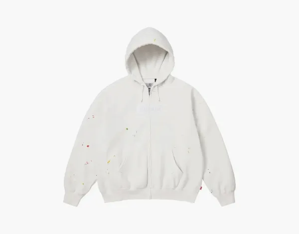 Supreme x MM6 Maison Margiela Box Zip Up Hooded Sweatshirt White