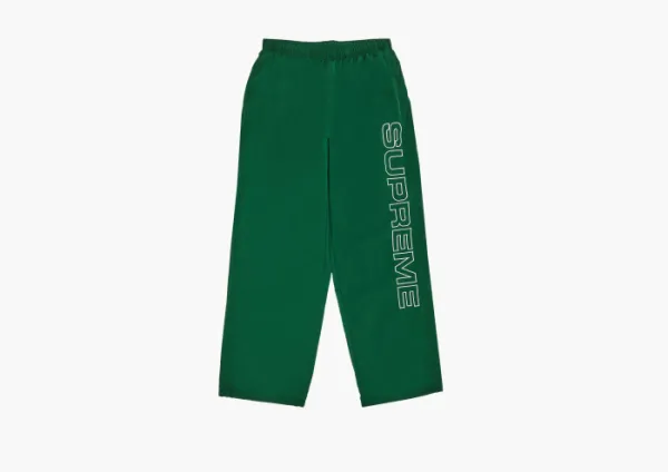 Supreme Spellout Embroidered Track Pants Dark Green