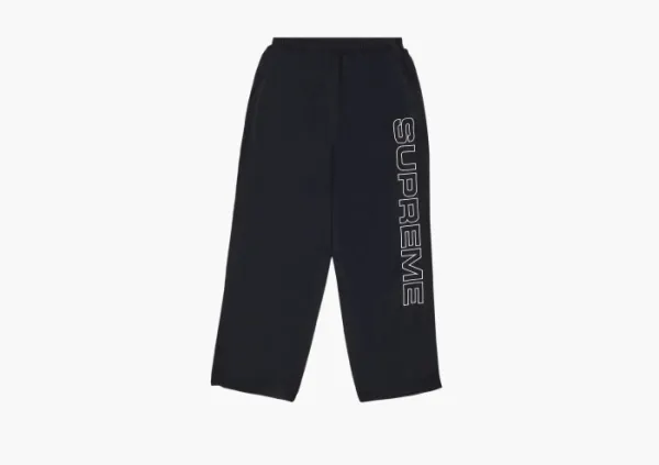 Supreme Spellout Embroidered Track Pants Black