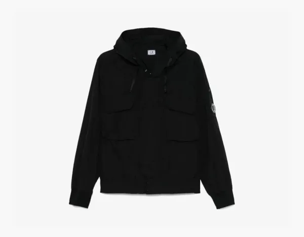 C.P. Company Chrome-R Lens Hooded Jacket Black