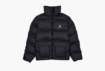 Converse Patch Pocket Puffer Puffer Jacket Black