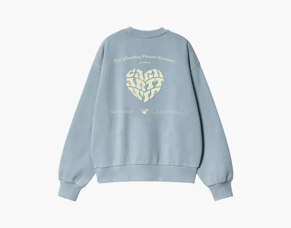 Carhartt WIP Productions Heart Sweatshirt Light Blue
