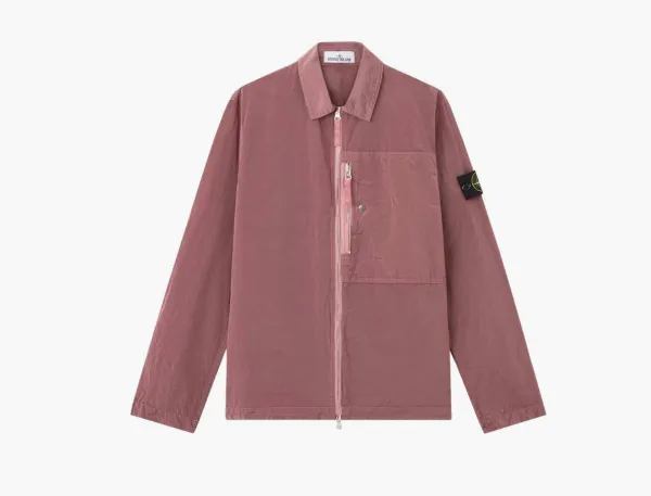 Stone Island Nylon Metal Econyl Overshirt Oleander